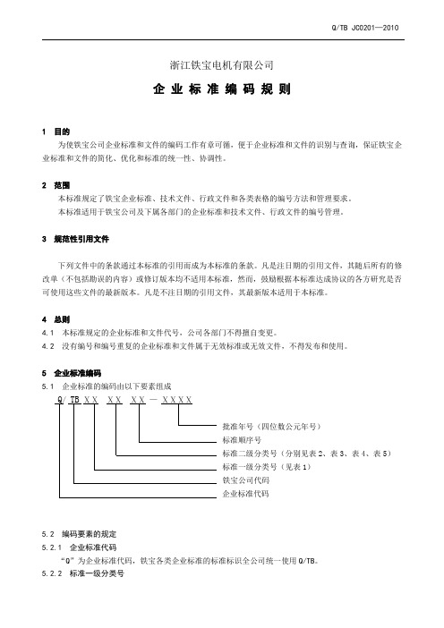 企业标准编码规则定doc