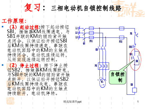 三相电机自锁控制电路ppt课件