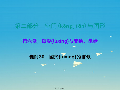 广东省中考数学总复习第二部分空间与图形第六章图形与变换坐标课时30图形的相似课件0122183