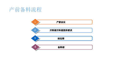 备料流程及方案