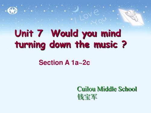 Unit 7课件 Would_you_mind_turning_down_the_music课件(人教新目标八年级下)