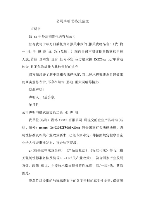 公司声明书格式范文.doc