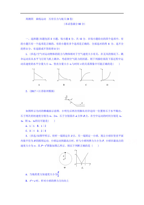2018届高考物理第一轮总复习全程训练周测四 曲线运动
