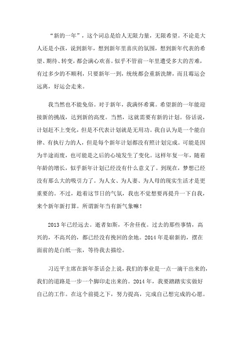 新年新打算