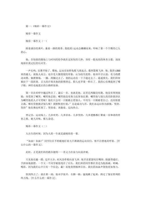 什么什么的一幕作文