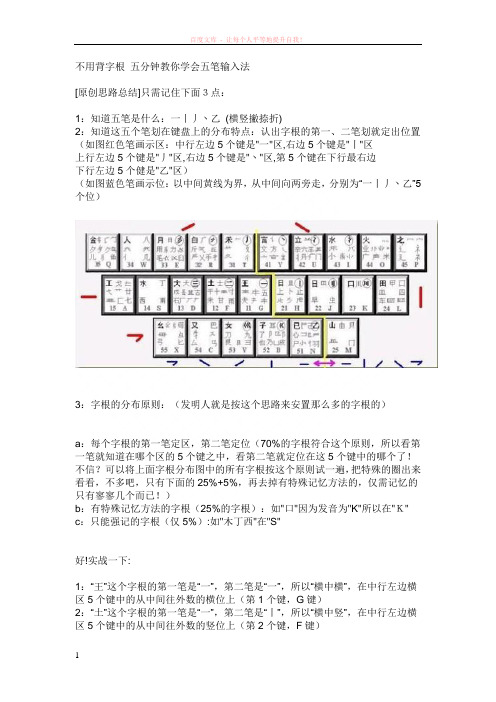 不用背字根五分钟教你学会五笔输入法