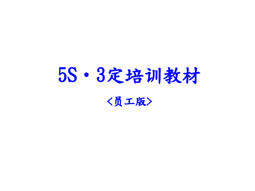 5S基本介绍资料