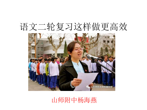 山东师范大学附属中学年语文二轮复习学习指导精品课件