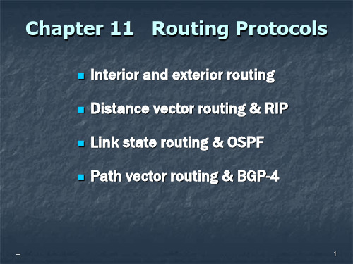 TCP IP协议PPT课件-第11章 路由协议