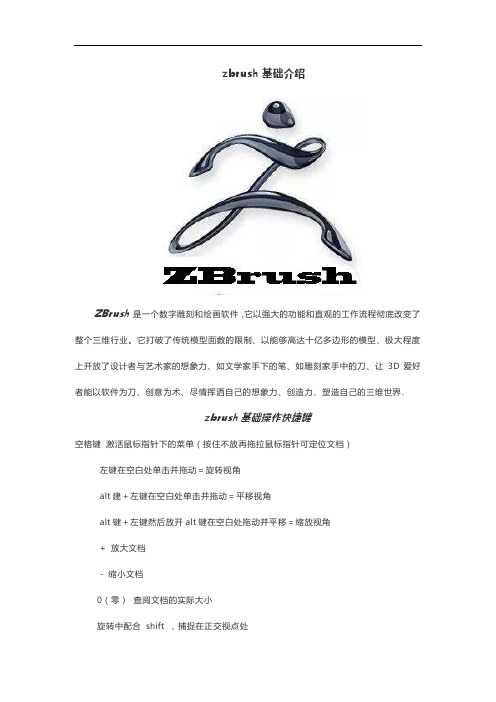 zbrush基础介绍