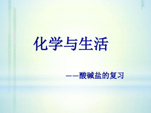 2020~2021学年人教版(五四学制)化学九年级全册 酸碱盐的复习 课件