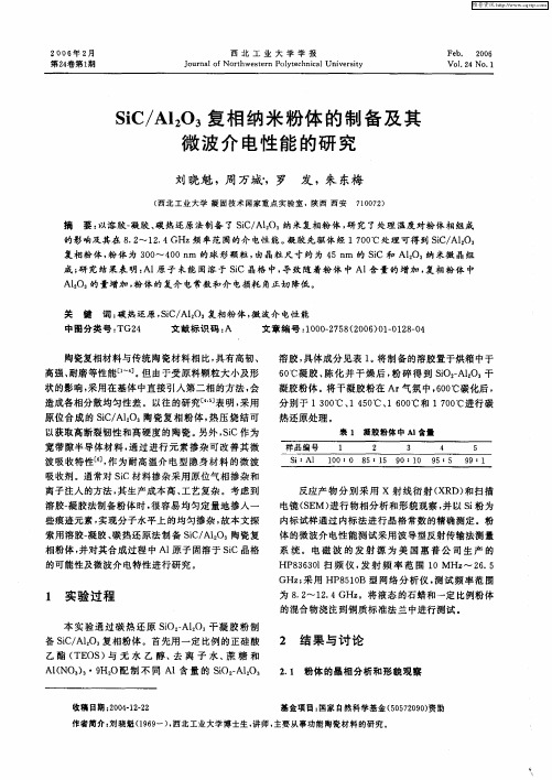 SiC／Al2O3复相纳米粉体的制备及其微波介电性能的研究