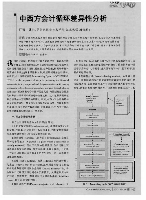 中西方会计循环差异性分析