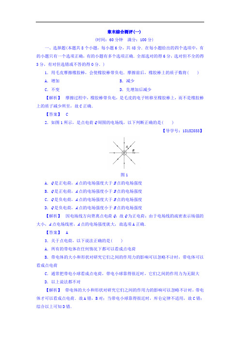 2017-2018学年高二物理选修1-1习题： 第1章 章末综合