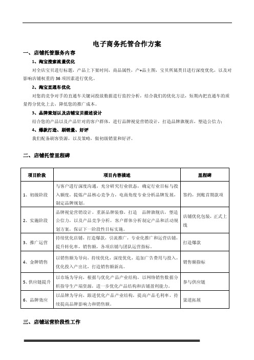 电子商务托管合作流程方案