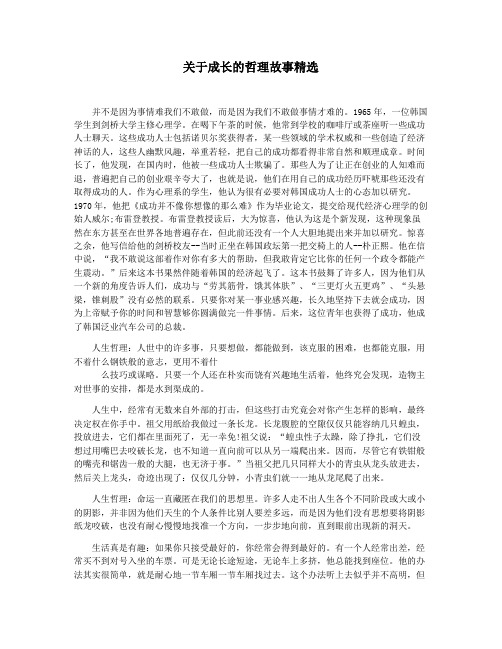 关于成长的哲理故事精选