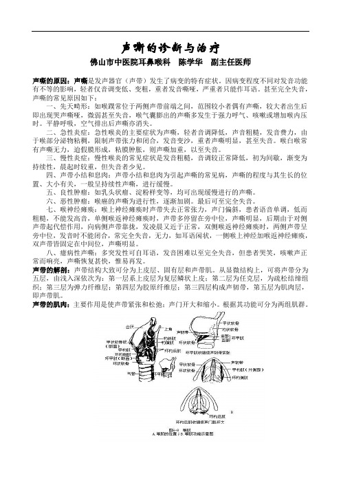 声嘶的诊断与治疗