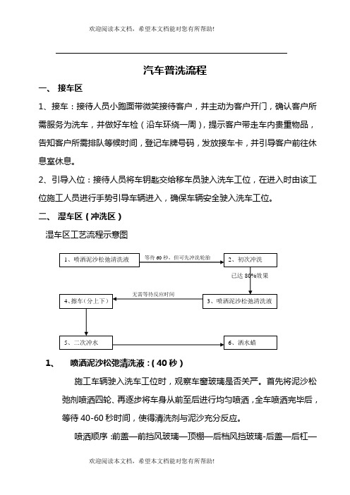 汽车普洗流程