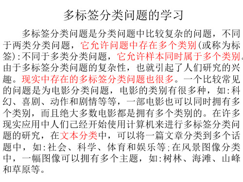 多标签分类学习