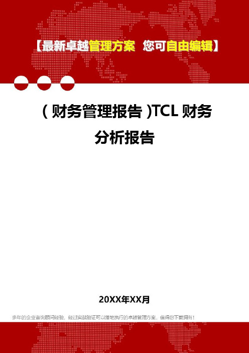 2020年(财务管理报告)TCL财务分析报告