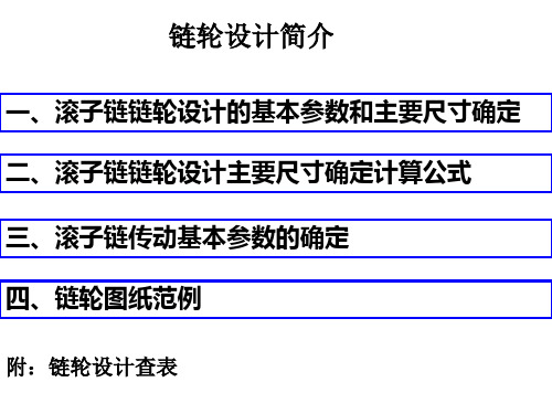 链轮设计公式PPT课件