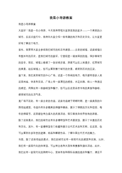 我是小导游教案