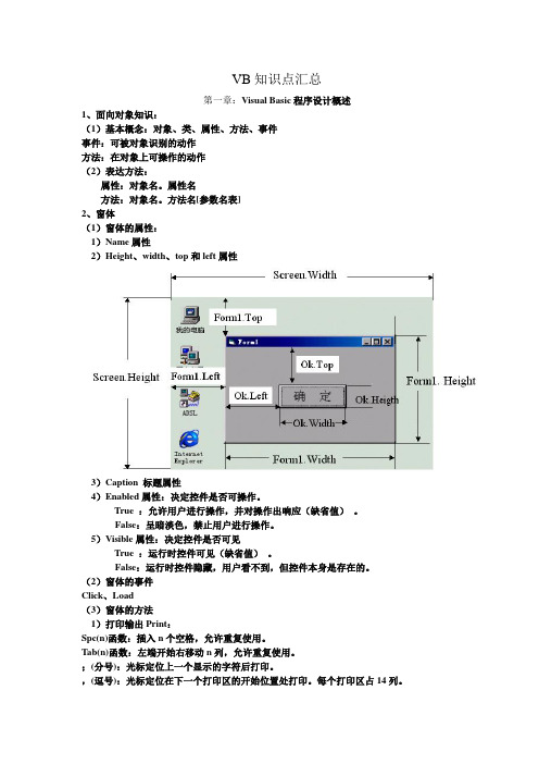 VB知识点汇总