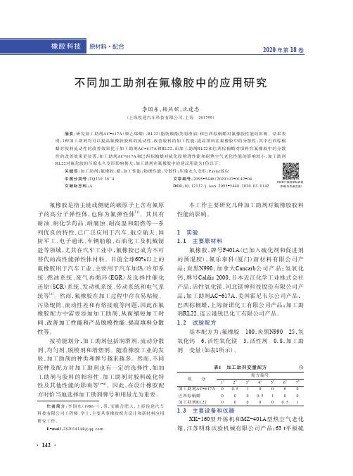 不同加工助剂在氟橡胶中的应用研究