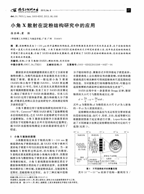 小角X散射在淀粉结构研究中的应用