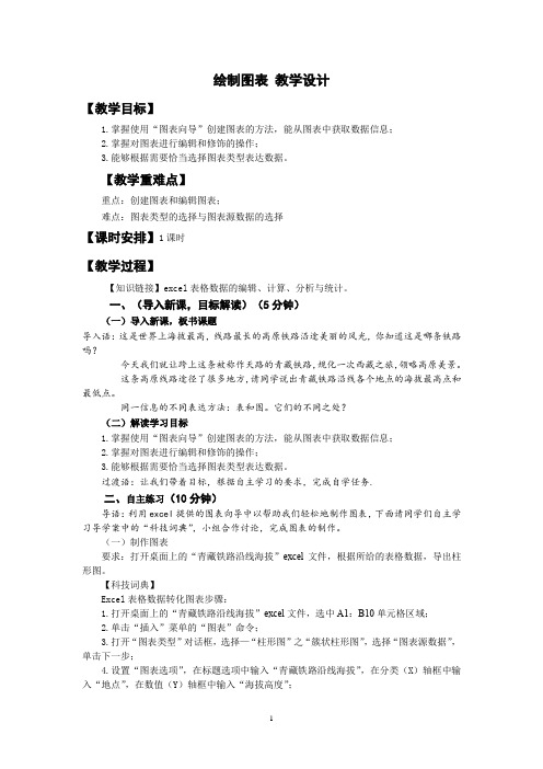 初中信息技术_第7课绘制图表教学设计学情分析教材分析课后反思