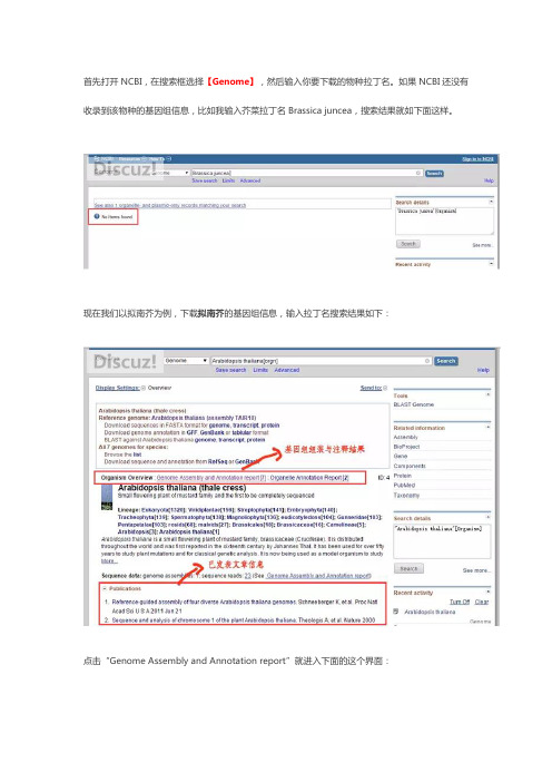 教你从NCBI下载全基因组序列