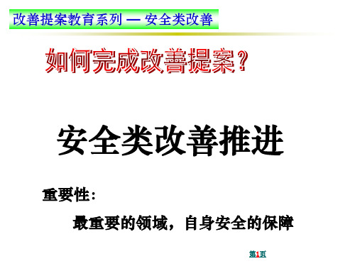 改善提案教育--安全类改善