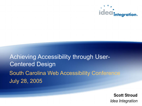 Accessibility through User-Centered Design