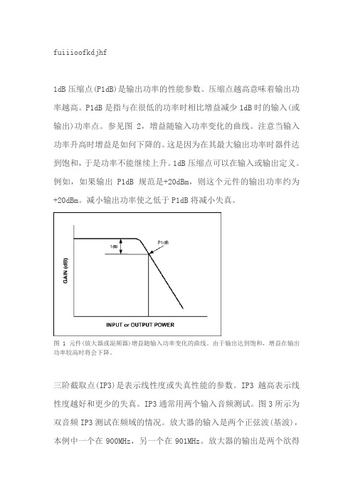 1dB压缩点和三阶交调点