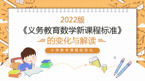 2022版义务教育数学新课程标准的变化和解读2024年7月20日