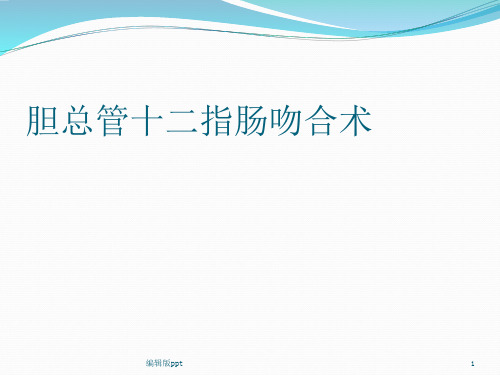 胆总管十二指肠吻合术PPT课件