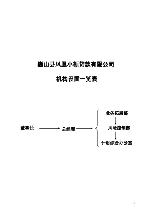 小贷款公司流程图