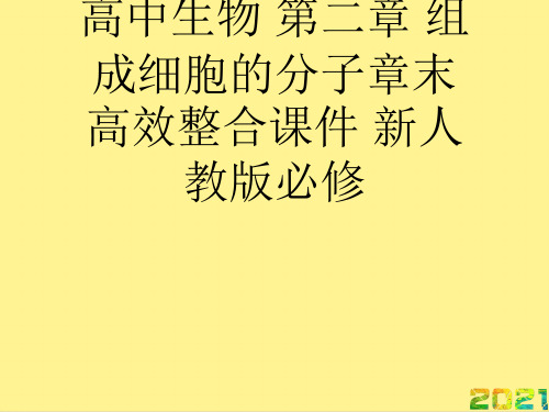 高中生物 第二章 组成细胞的分子章末高效整合 新人教版必修优秀PPT完整PPT