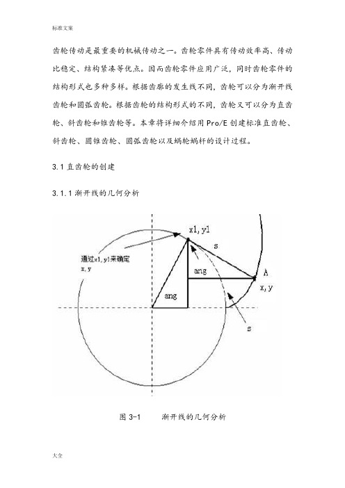 直齿渐开线齿轮画法