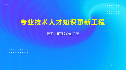 专业技术人才知识更新工程