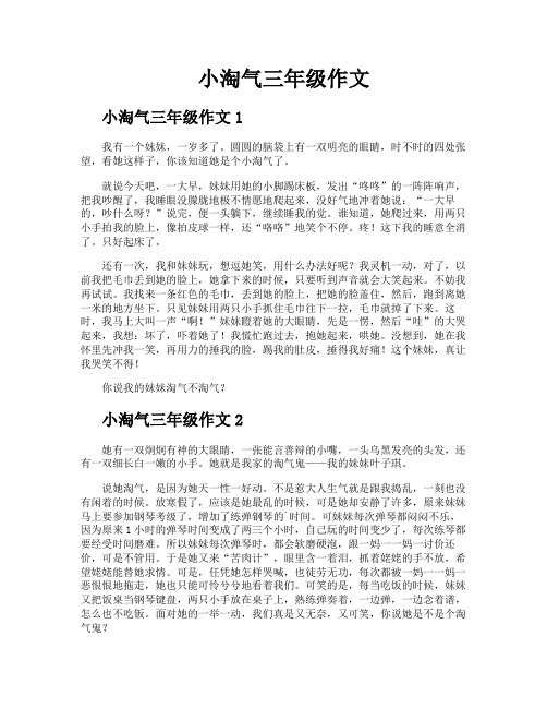 小淘气三年级作文