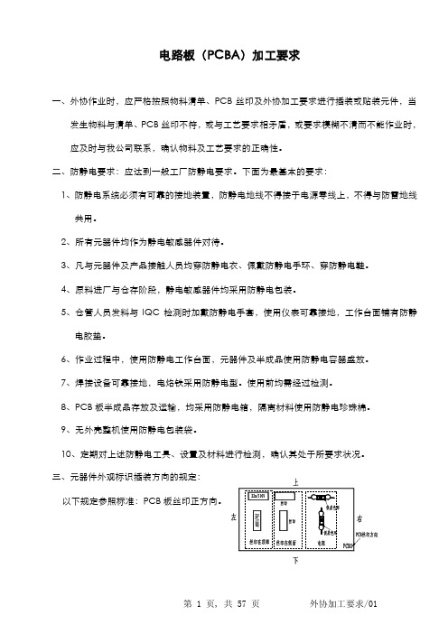 电路板（pcba）外协加工要求【最新资料】