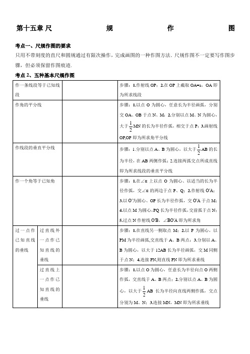 初中数学考点尺规作图