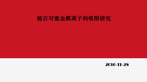 蛭石对重金属离子的吸附研究剖析