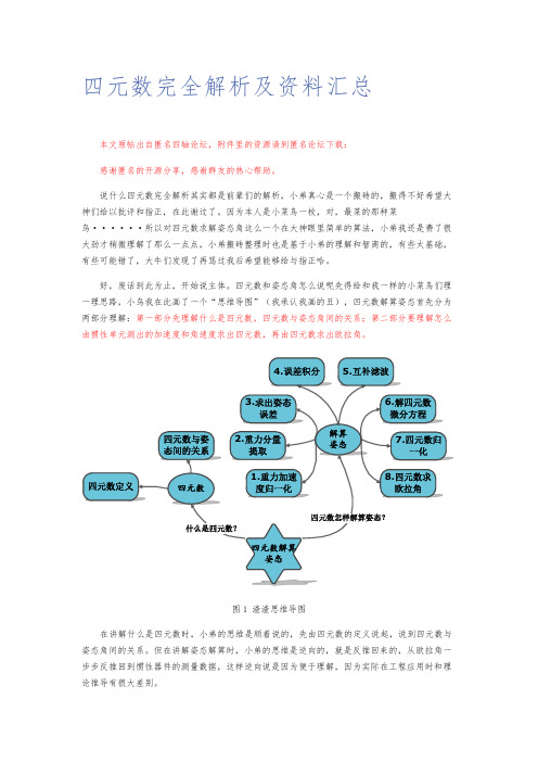 四元数解算姿态完全解析及资料汇总