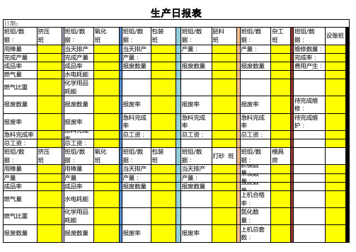 日报表