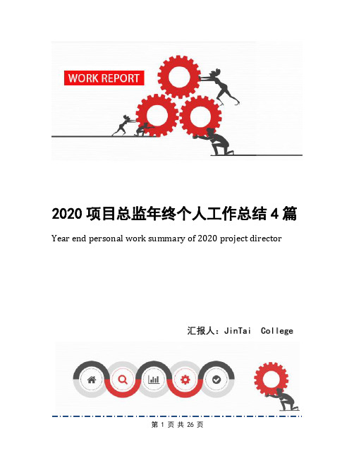 2020项目总监年终个人工作总结4篇