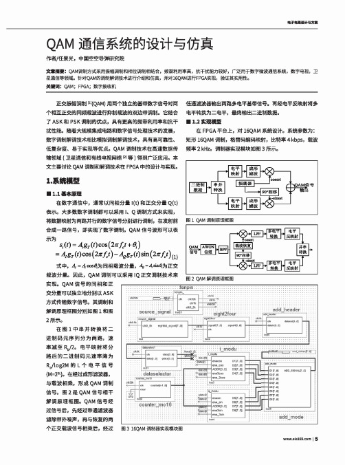 QAM通信系统的设计与仿真