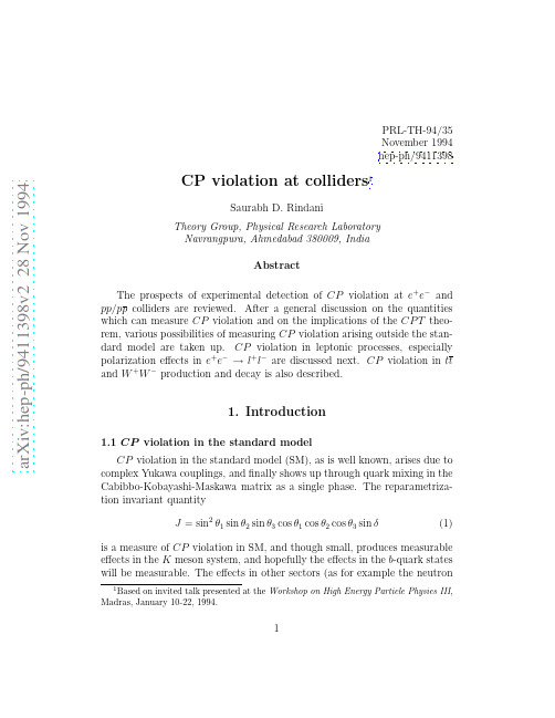 CP violation at colliders