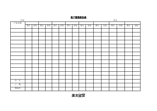 月份销售实绩统计表2